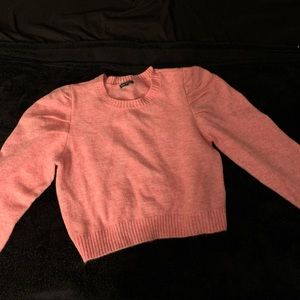 this cute pink crop top sweatshirt